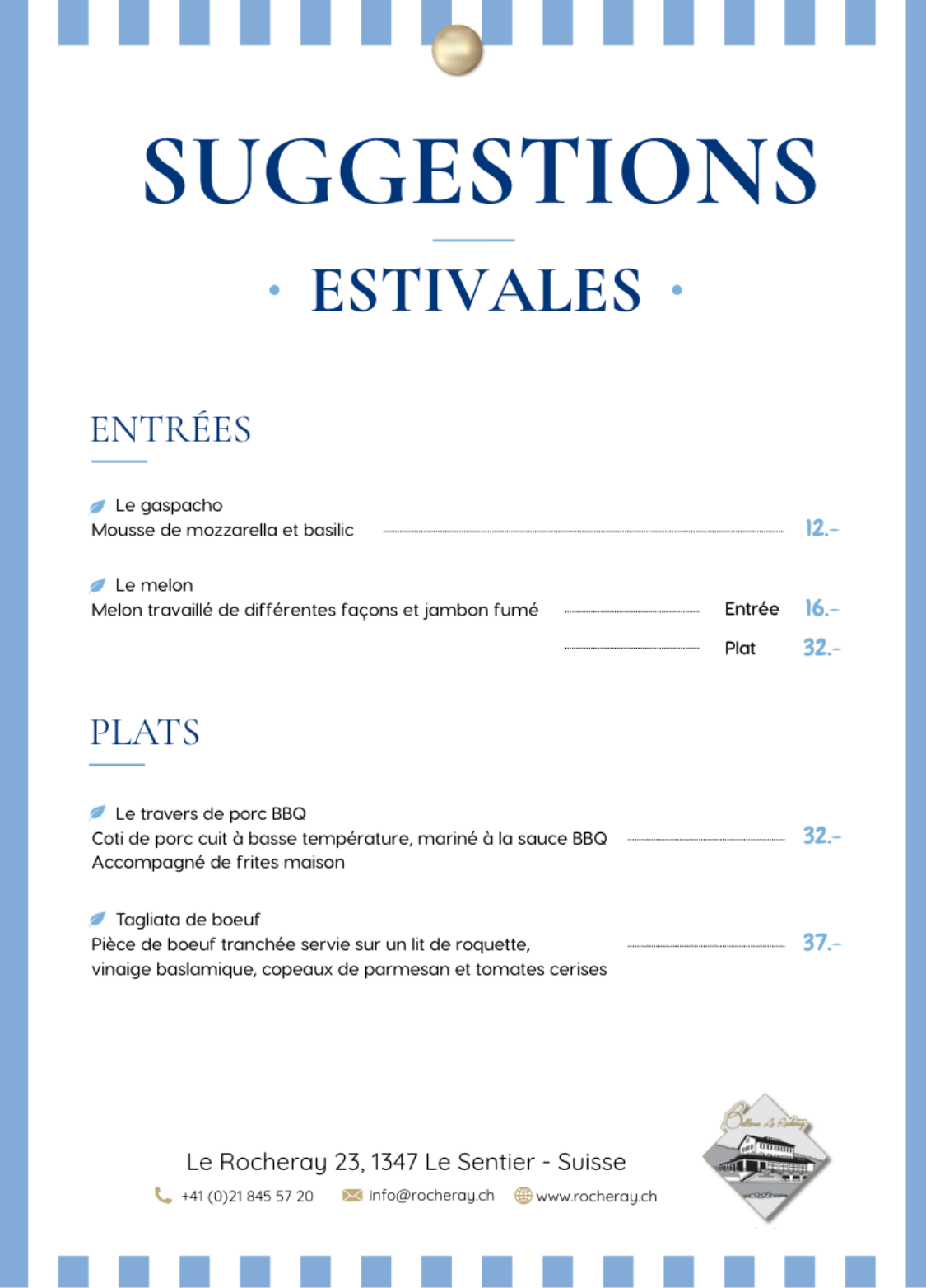 Suggestions estivales