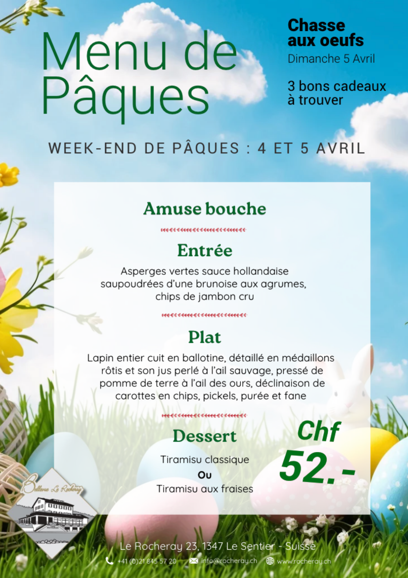 Menu de Pâques